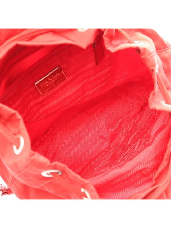 Prada Backpack Vela Red Nylon Leather main image 6